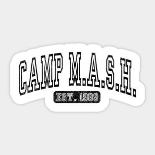 Camp Mash Varsity Yearbook Black Sticker